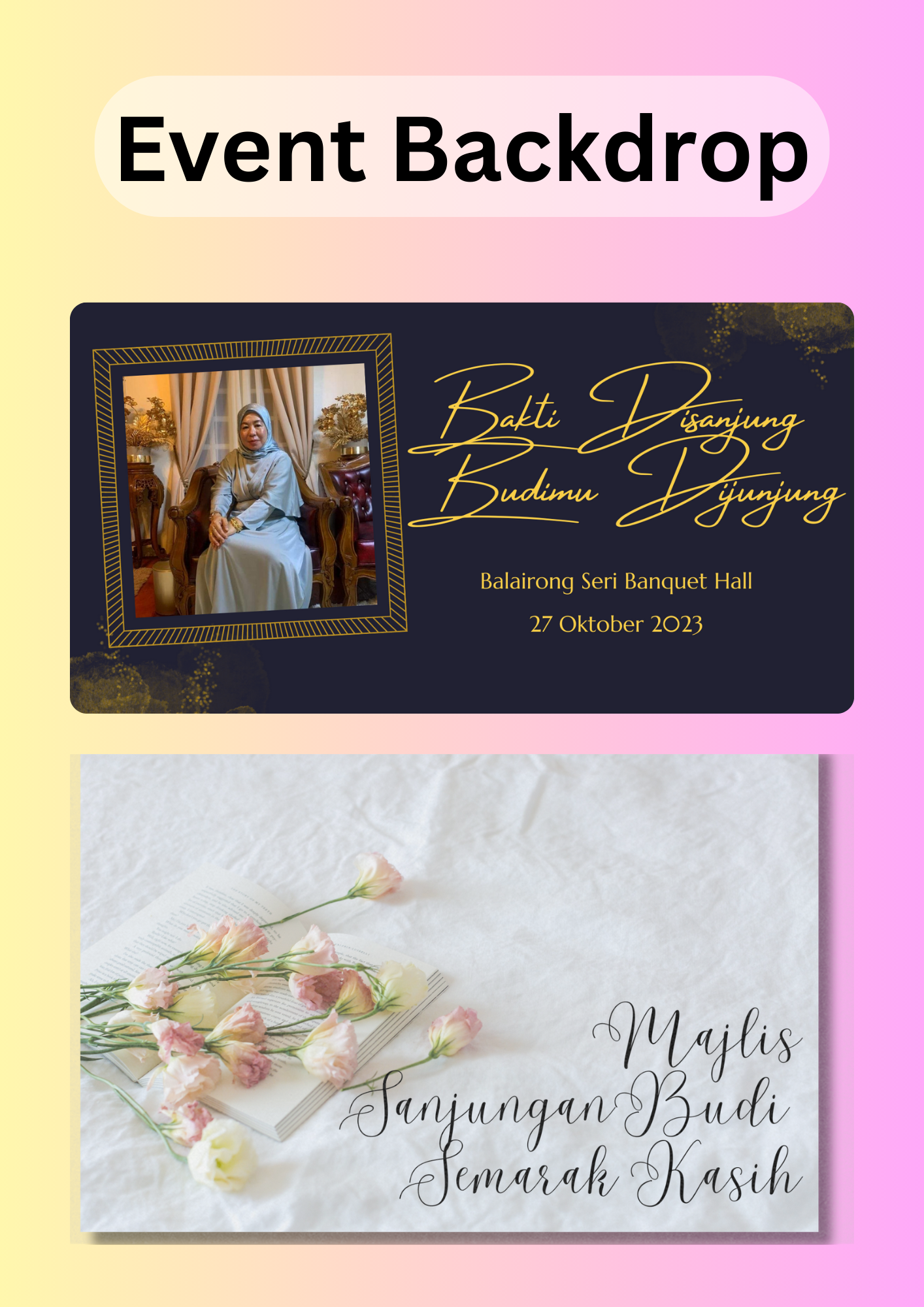 Program and Event Backdrops