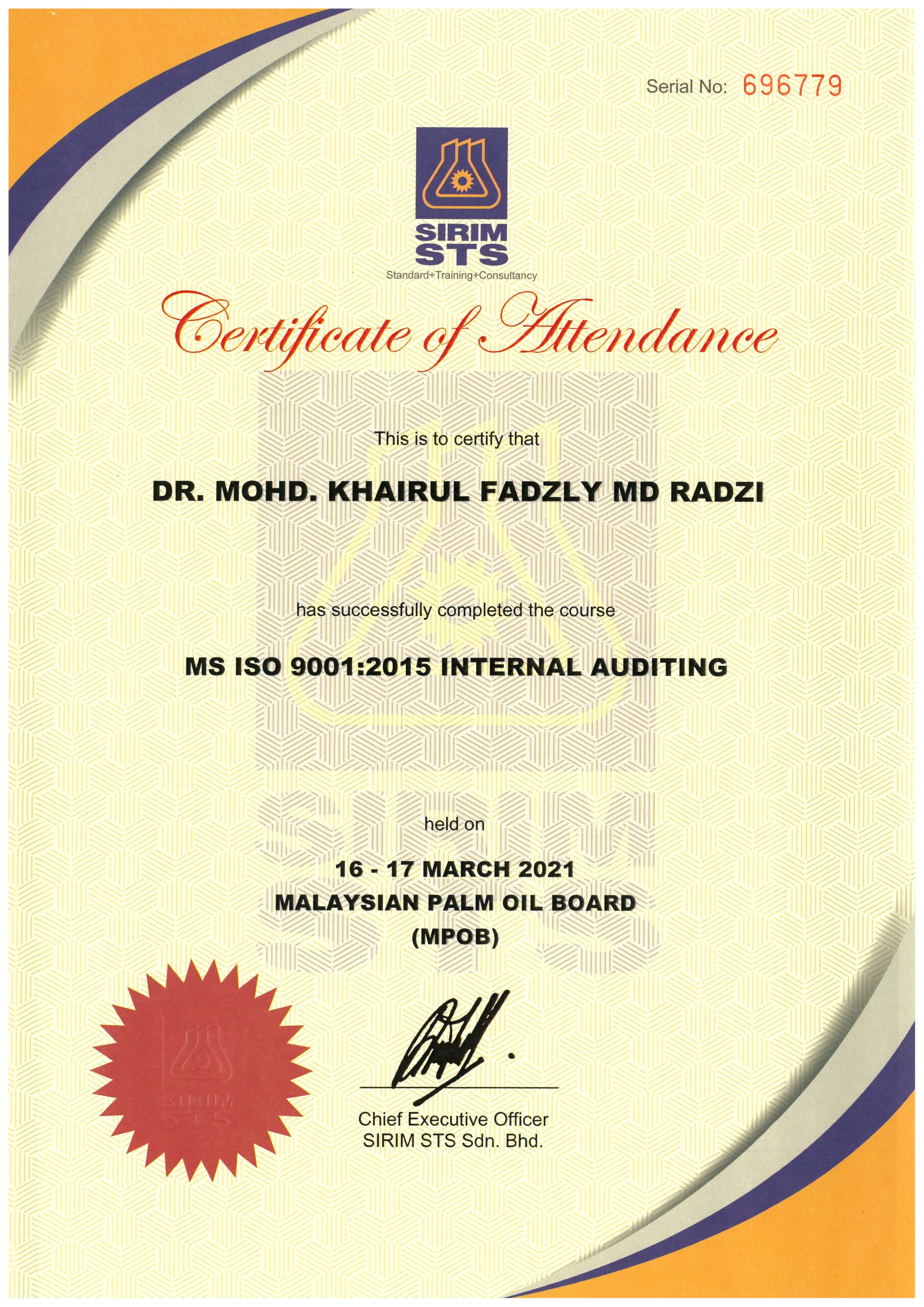 Internal Auditing for ISO 9001:2015