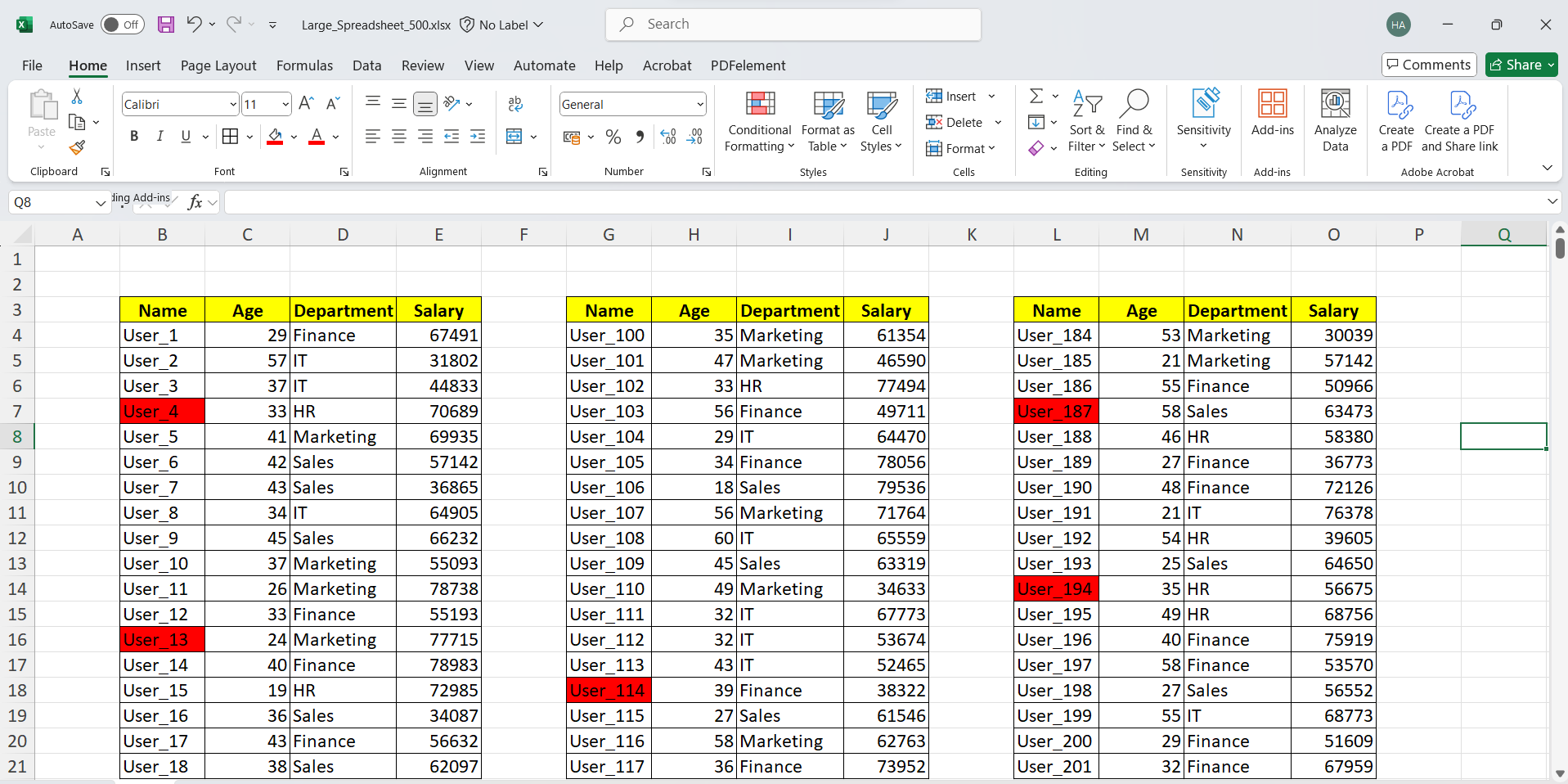 Data entry in detail