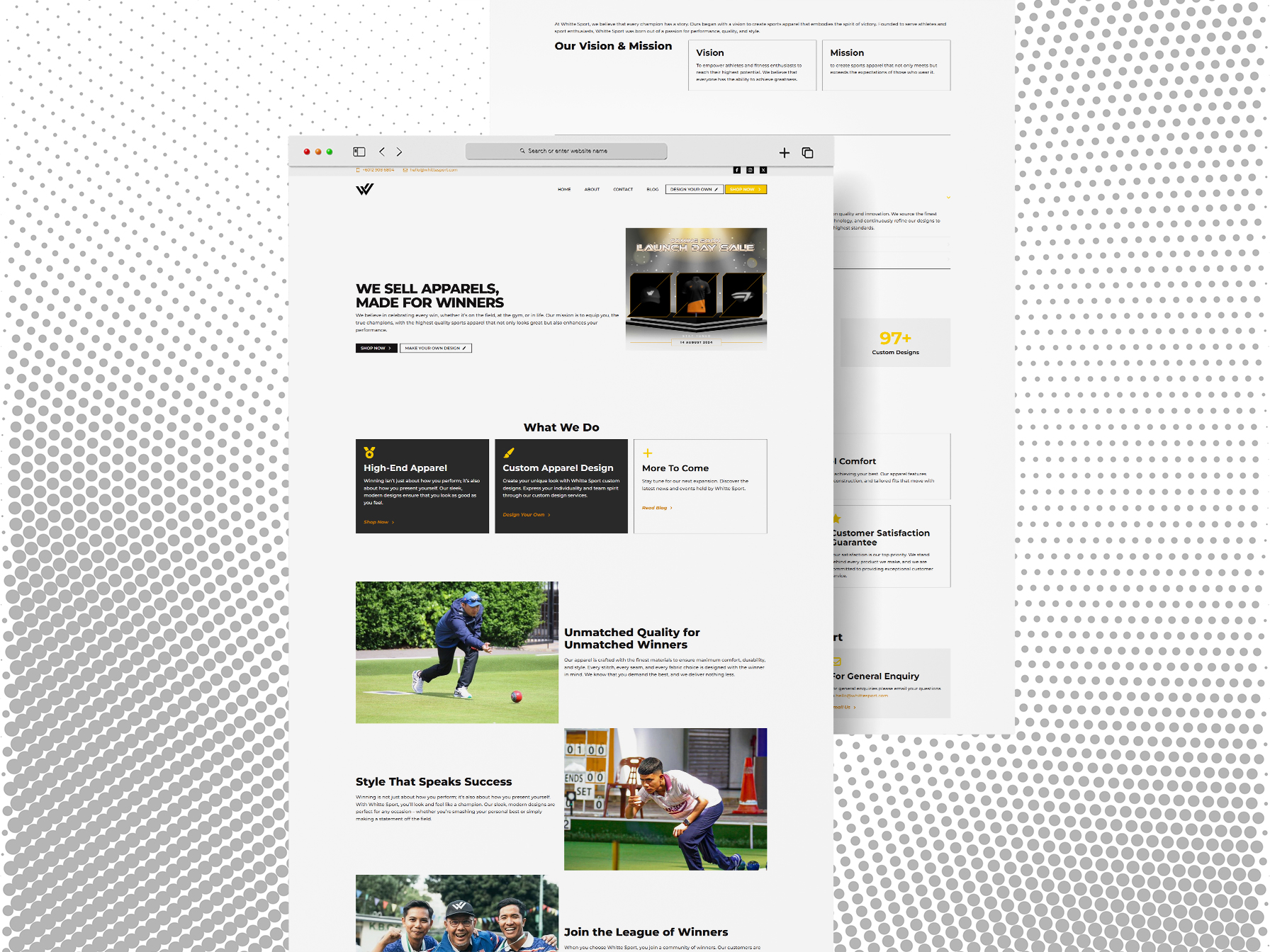 Whitte Sport E-commerce Website