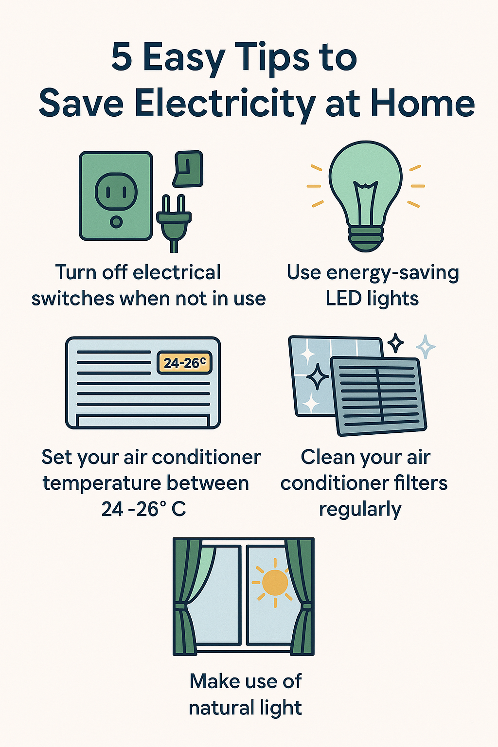 5 Easy Tips to Save Electricity at Home