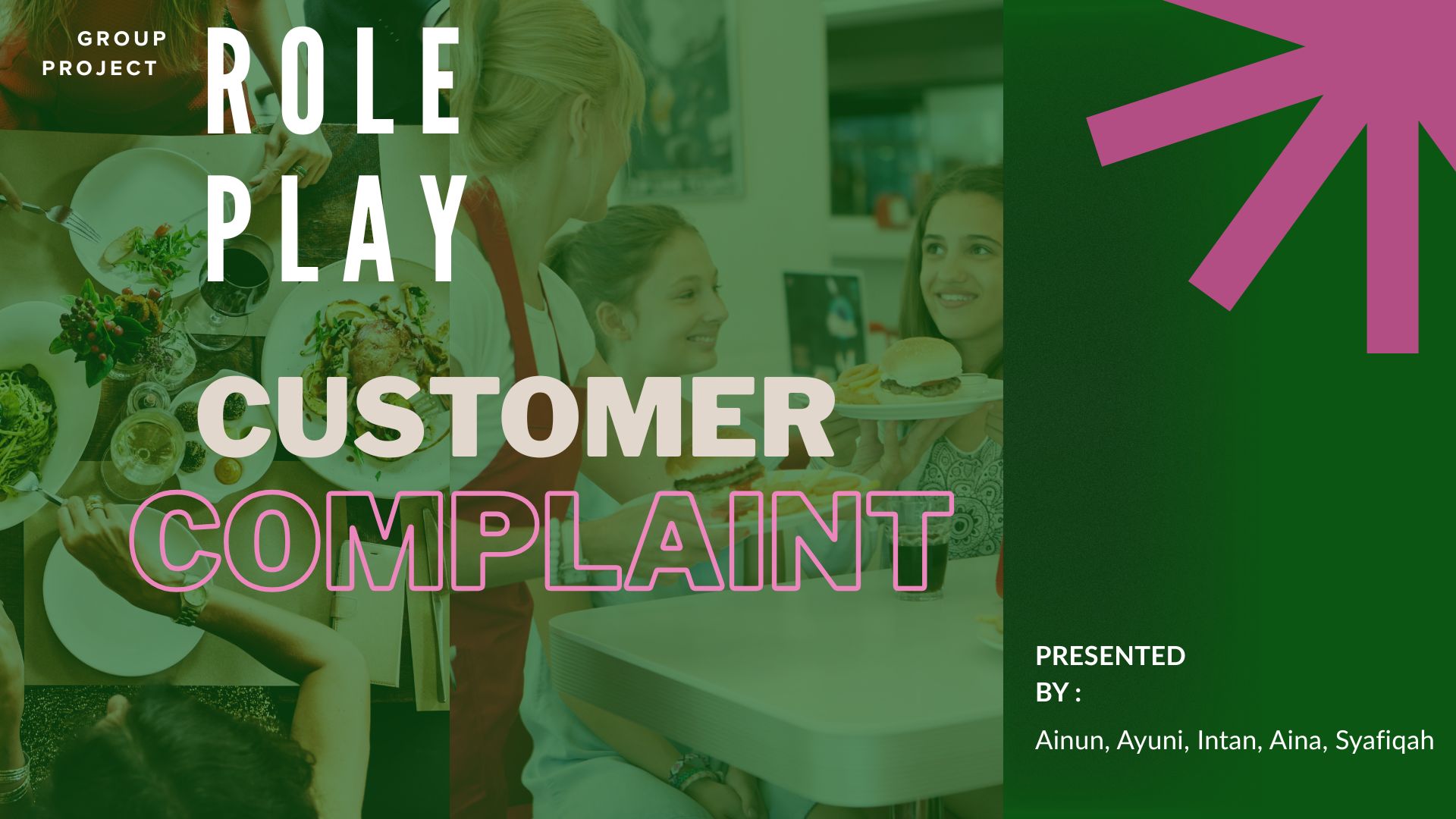 Slide presentation front page