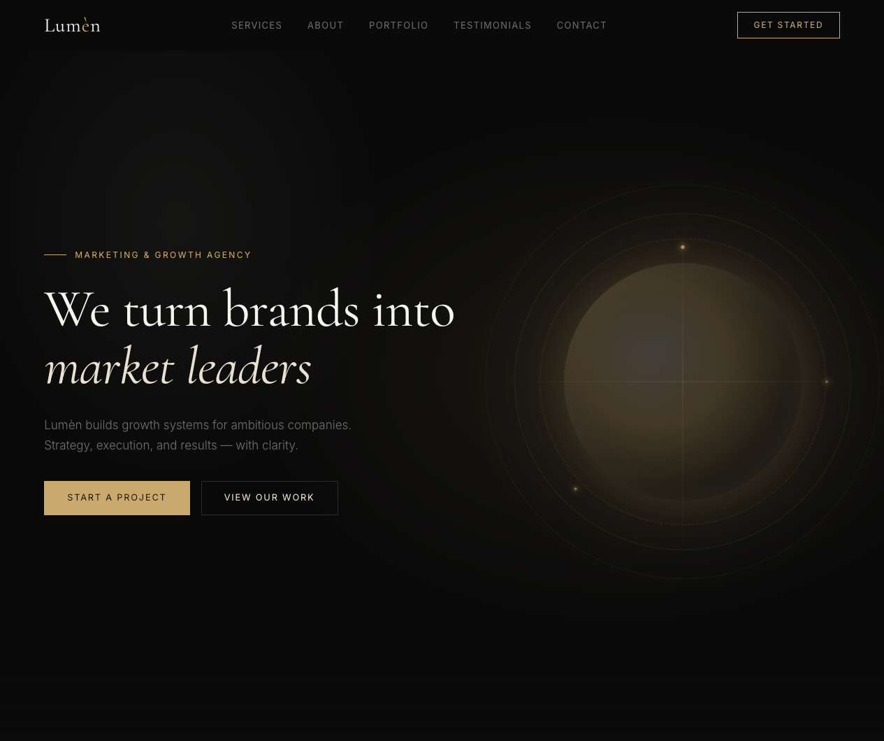 Lumen Agency — Premium Marketing Website