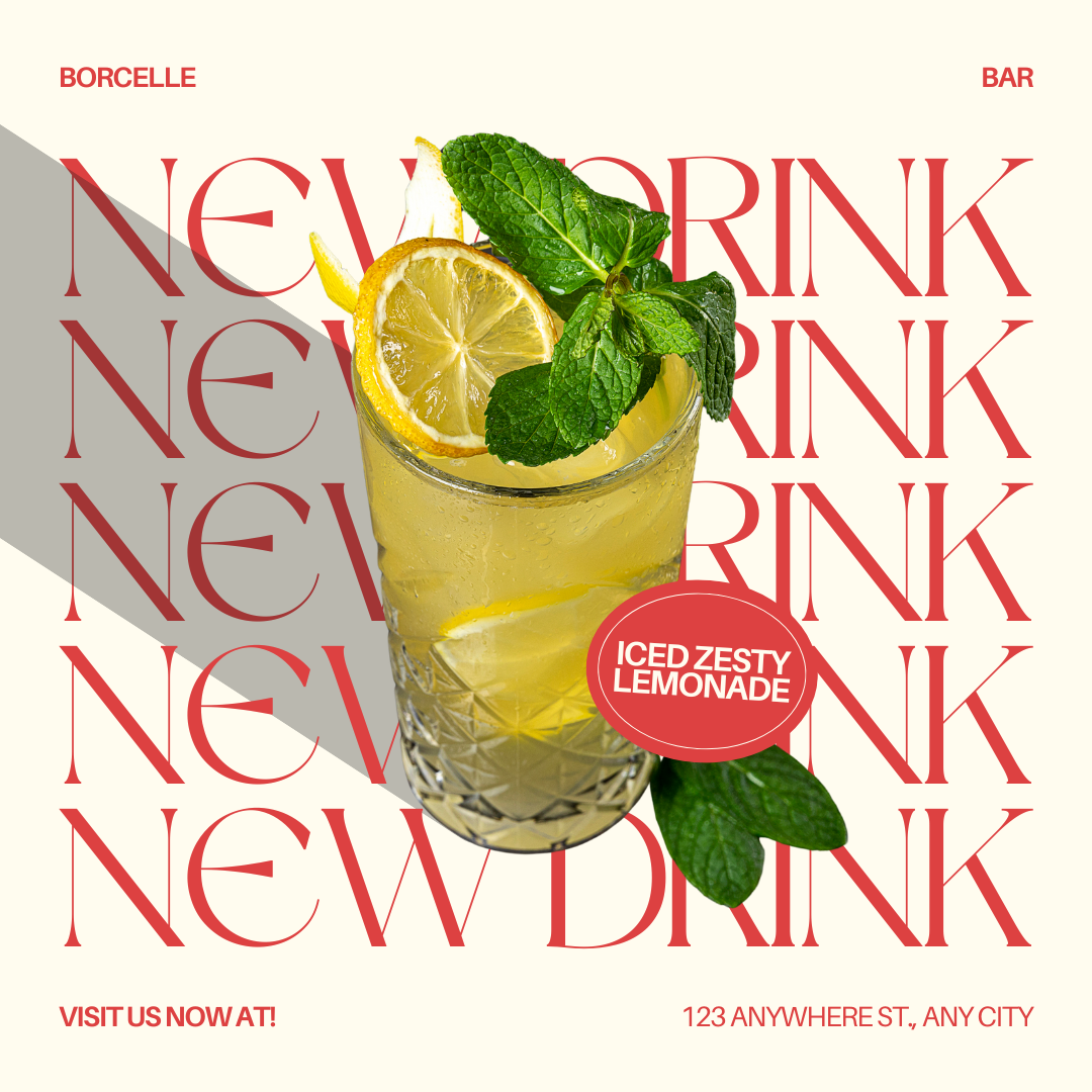 Lemonade Drink Advertisement Design