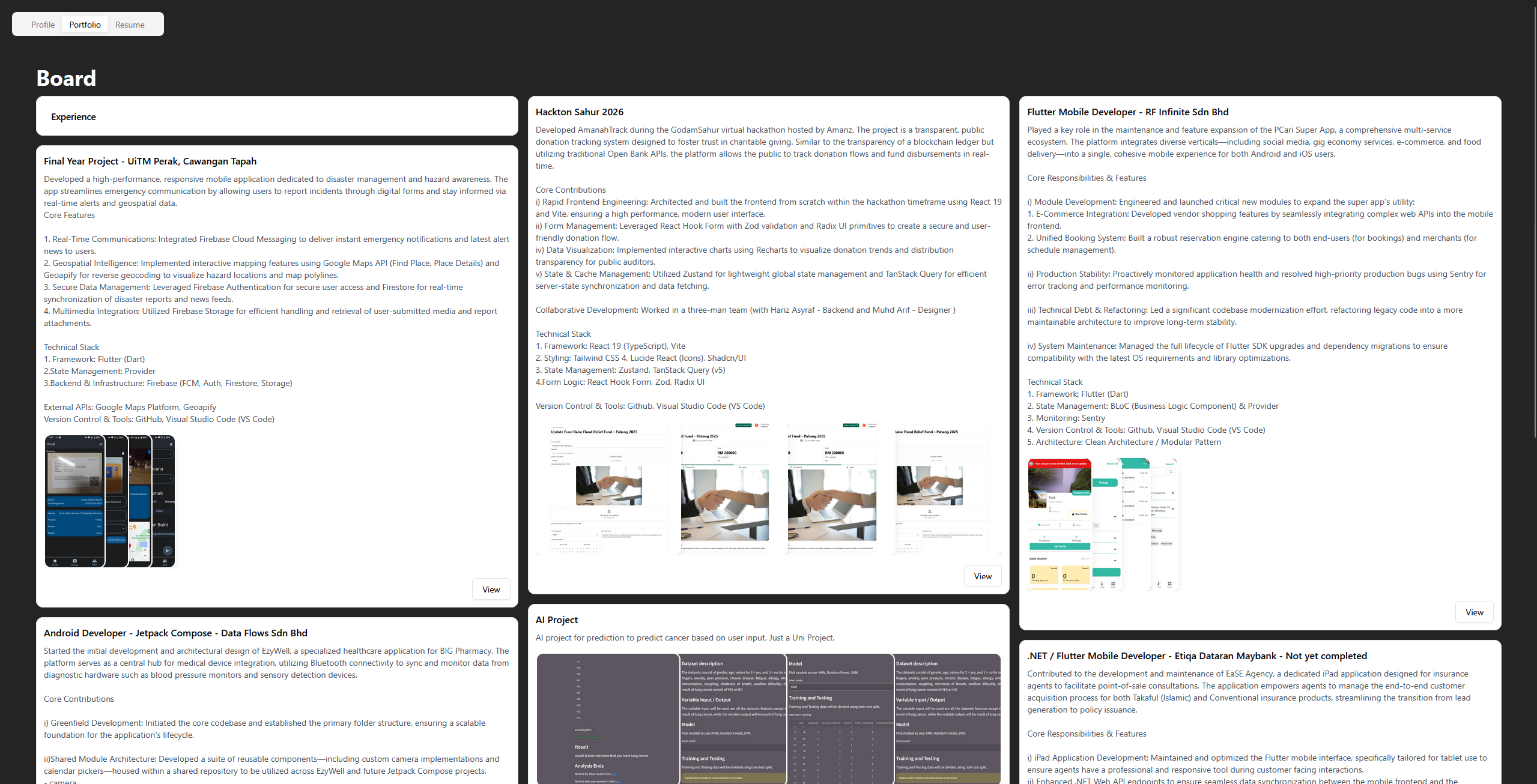 Portfolio Profile