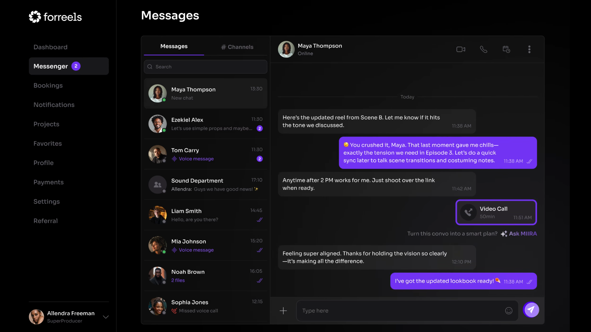 Forreels - Marketplace platform that connects content creators with clients who need media services for business or personal use.
