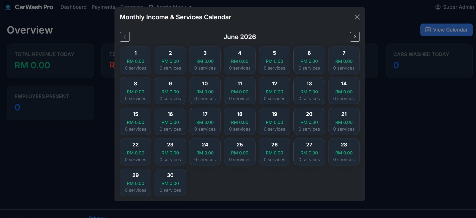 Car Wash Management & Analytics System