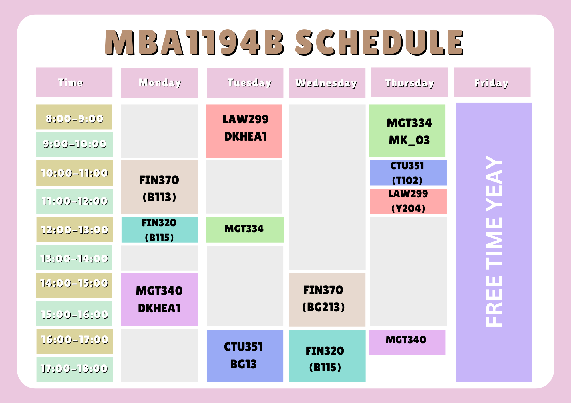 Schedule Design